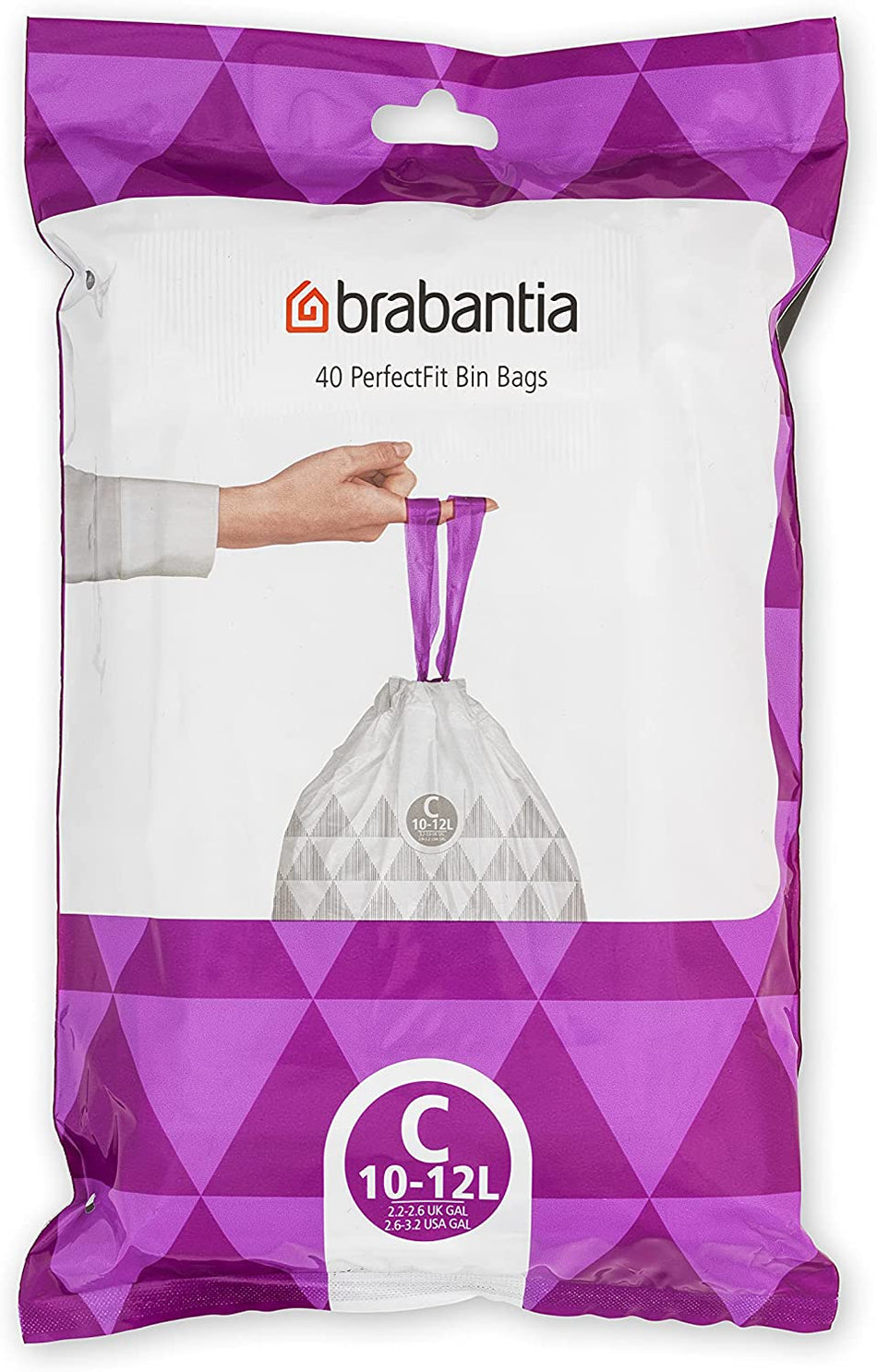 Brabantia PerfectFit Bin Liners (Size C) 40 Pack