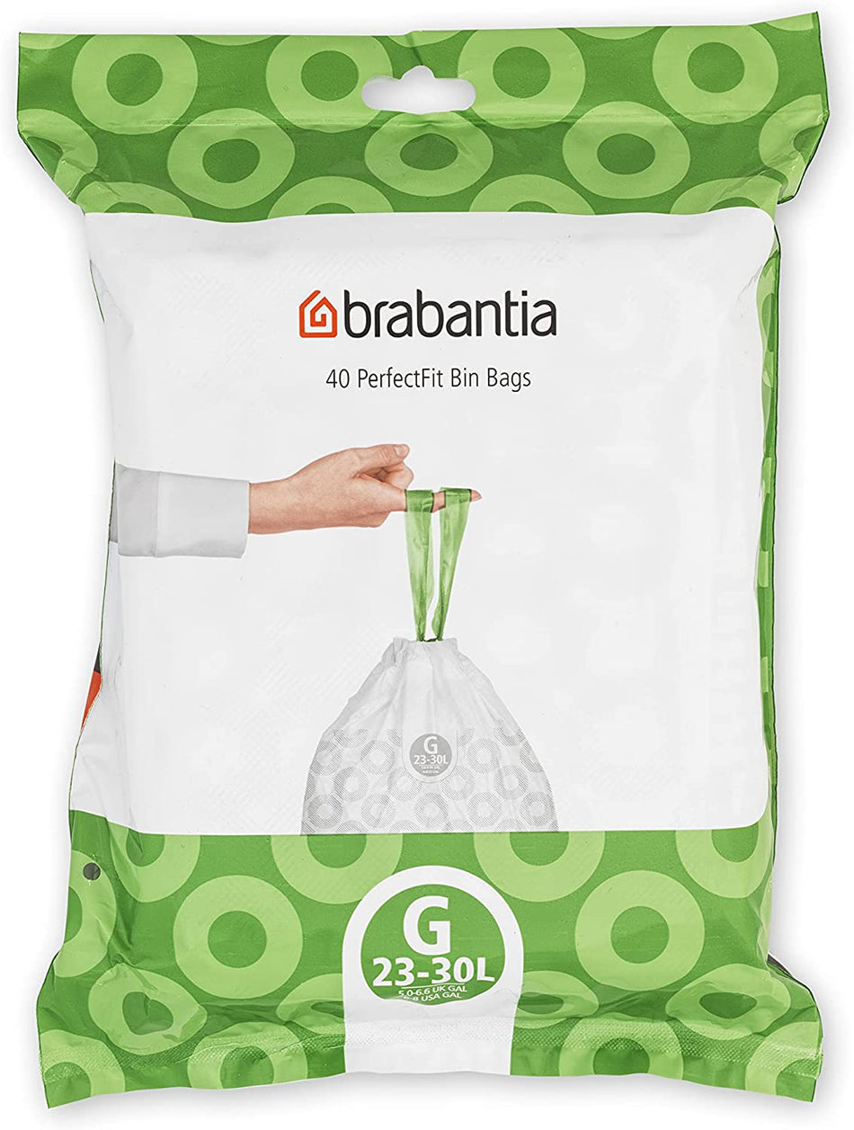 Brabantia PerfectFit Bin Liners (Size G) 40 Pack