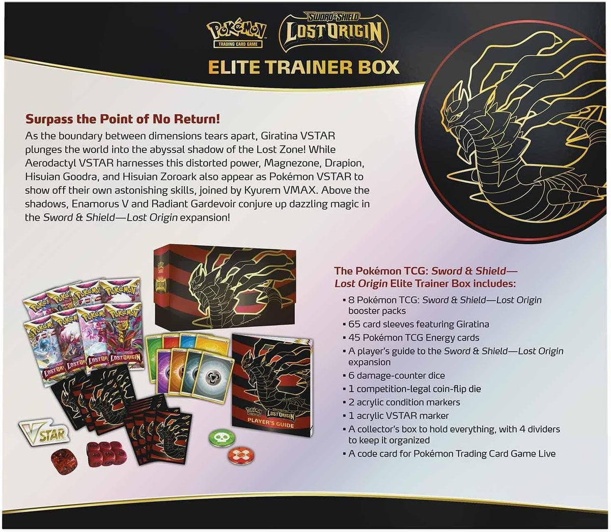 TCG: Sword & Shield – Lost Origin Elite Trainer Box (8 Boosters & Premium Accessories )