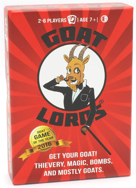 Goat Lords, Hilarious, Addictive and Competitive Card Game with Goats, Best Card Games for Families, Adults, Teens, and Kids, Makes for Great Stocking Stuffers, 2-6 Players