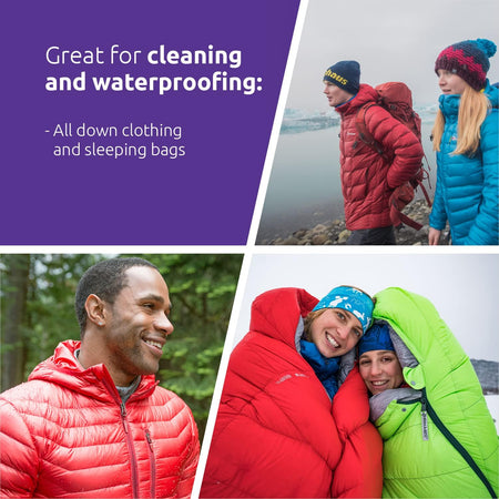 down Wash.Direct and down Proof, for Cleaning and Waterproofing down Clothing, Gear, Sleeping Bags, Twinpack, 2X 300Ml