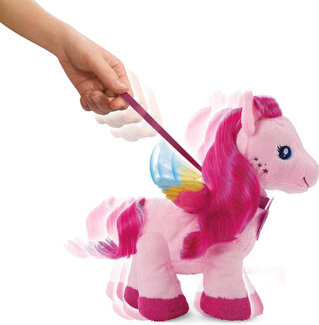 a Touch of Magic Stuffed Animals, Walk & Flutter Pegasus Plush, 11-Inch Walking Plushie with Hair Accessories and Sound Feature, HPJ50