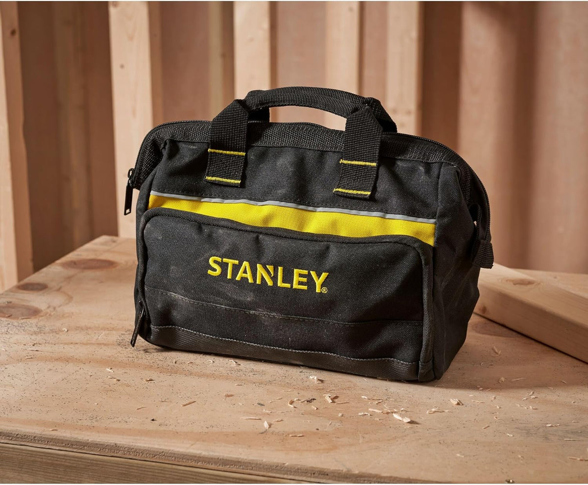 Tool Bag 30 X 25 X 13 Cm in Resistant 600 X 600 Denier with 8 Interior 2 Exterior Pockets and Reinfored Base 1-93-330, Black