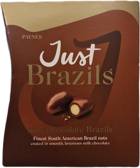 Just Brazils Milk Chocolate Box - Milk Chocolate with Brazil Nut Centres 150G - Chocolate Gift for Christmas - Stocking Filler | Chocolate Boxes & Gifts | Suitable for Vegetarians