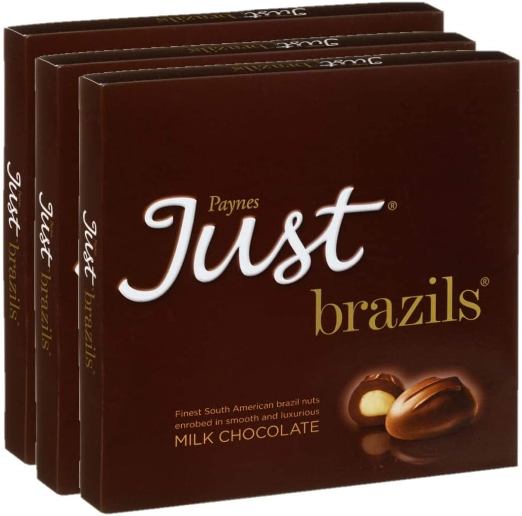 Just Brazils Milk Chocolate, 180G (Pack of 3)