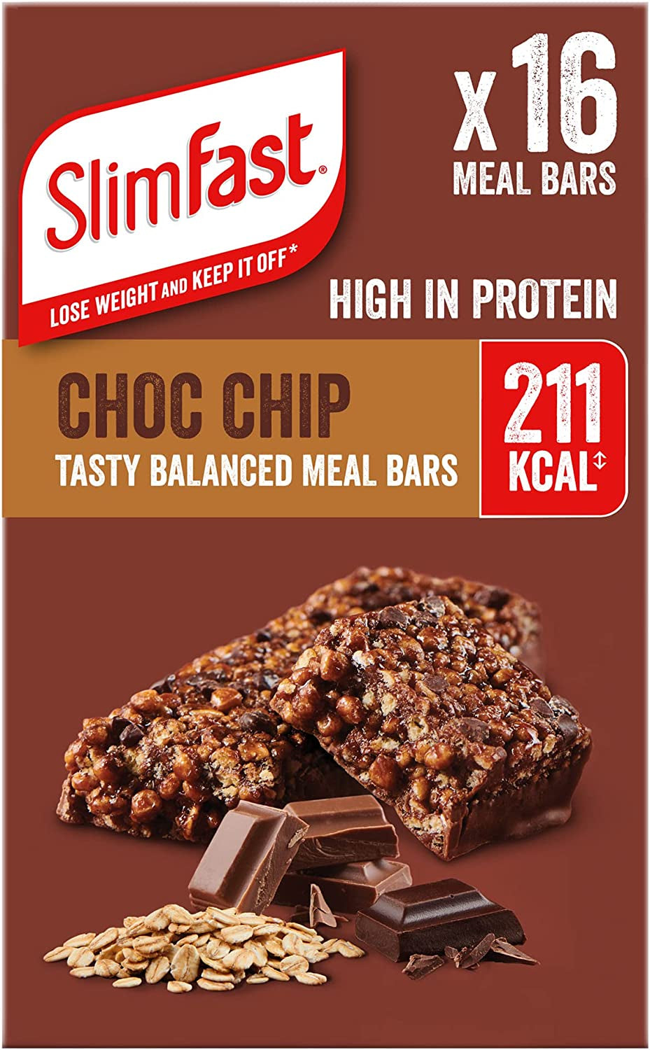 Tasty Balanced Meal Bar, 23 Vitamins and Minerals, High in Protein, Rocky Road Flavour, 16 X 60 G Multipack