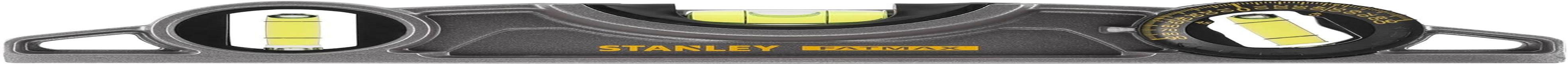 FATMAX XTREME Torpedo Level Heavy Duty Aluminium Body and Magnetic Base Including 3 Reversible Vials 0-43-609, Grey/White, 25Cm