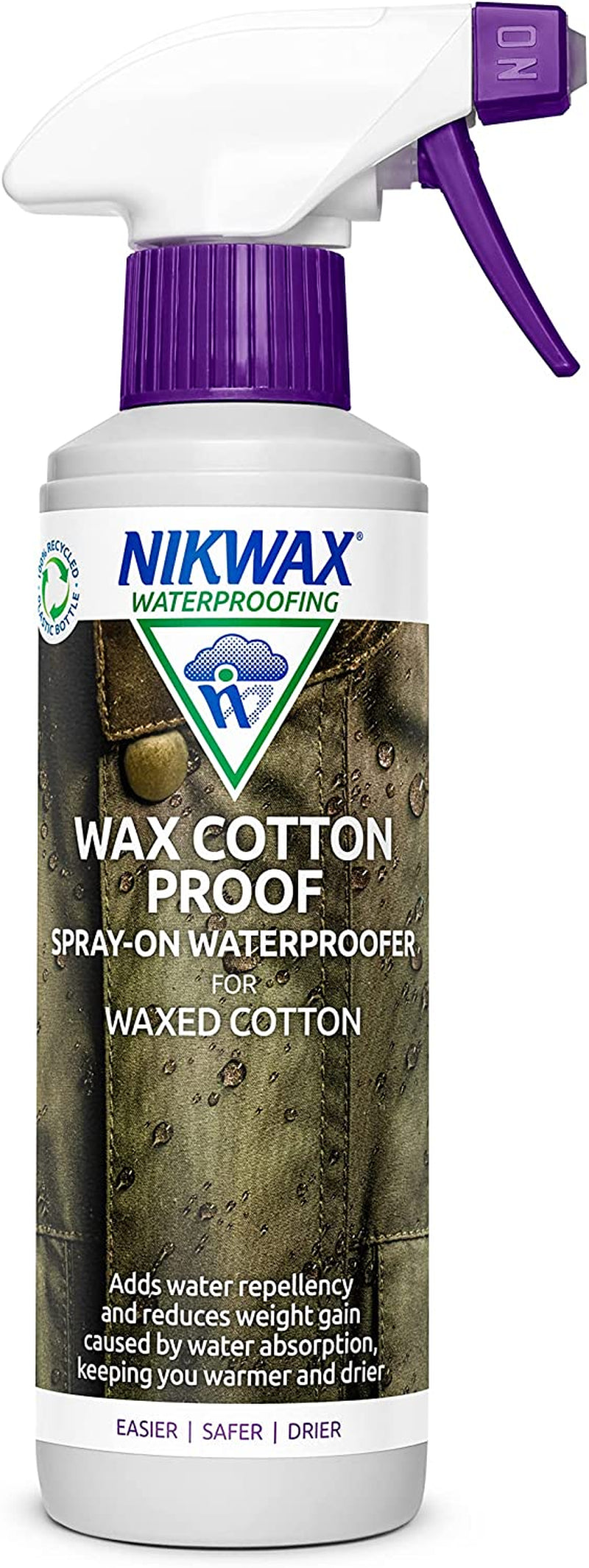 WAX COTTON PROOF SPRAY-ON Neutral Waterproofer, Ads Water Repellency and Reduces Weight Caused by Water Absorption, Keeping You Warmer and Drier