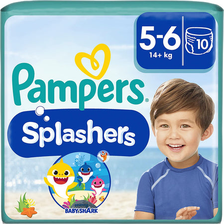 Splashers Disposable Swimming Nappies Size 5-6, 10 Pants