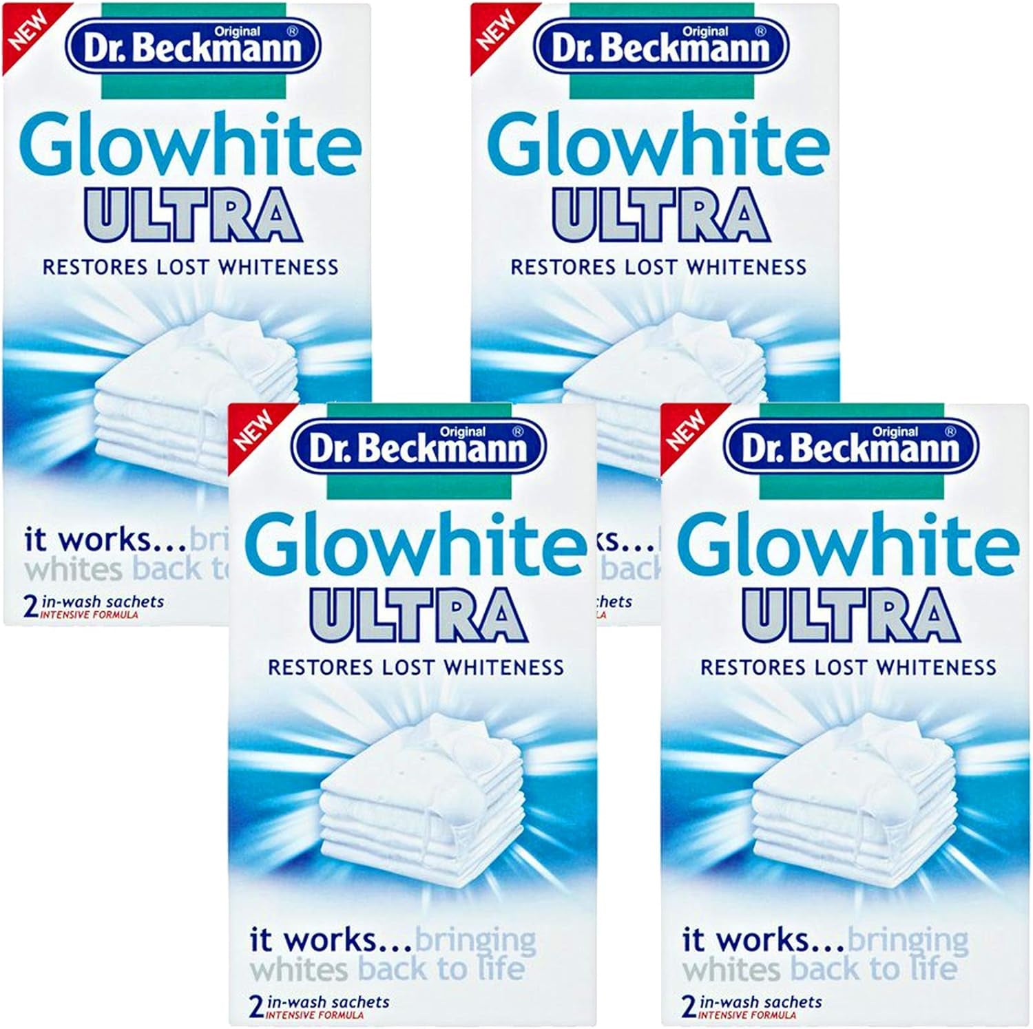 Dr Beckmann Glowhite Ultra Fabric Whitener (8 X 40G Sachets)