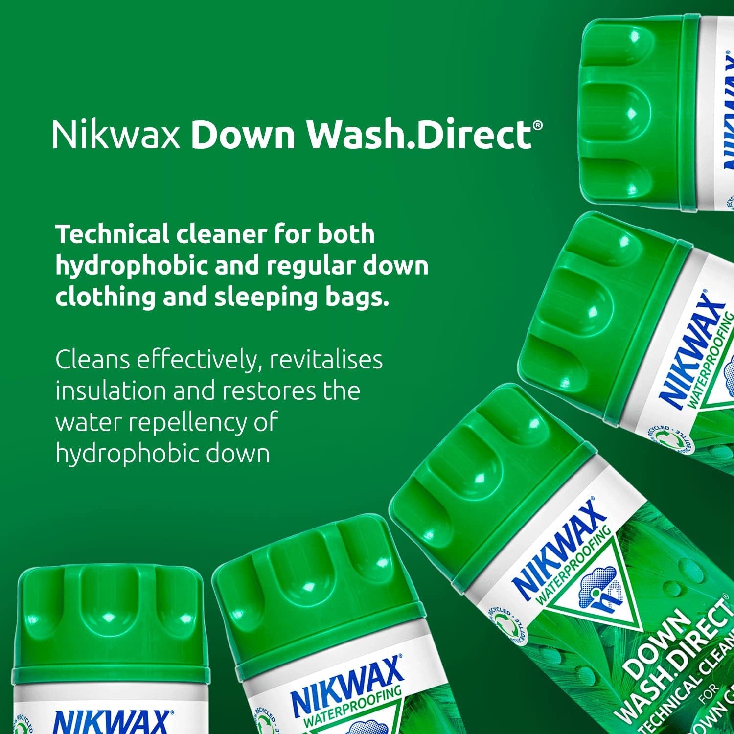 down WASH DIRECT 1L, Technical Cleaner for down Gear, Insulated Clothing, Sleeping Bags, Bedding, Cleans Effectively, Enhances Water Repellency and Maintains Insulation, down Washing Detergent