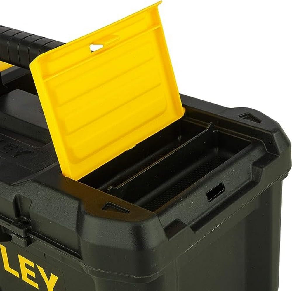 STST1-75515 Low Essential Tool Box, Black/Yellow, 12.5-Inch