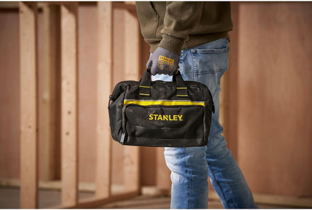 Tool Bag 30 X 25 X 13 Cm in Resistant 600 X 600 Denier with 8 Interior 2 Exterior Pockets and Reinfored Base 1-93-330, Black