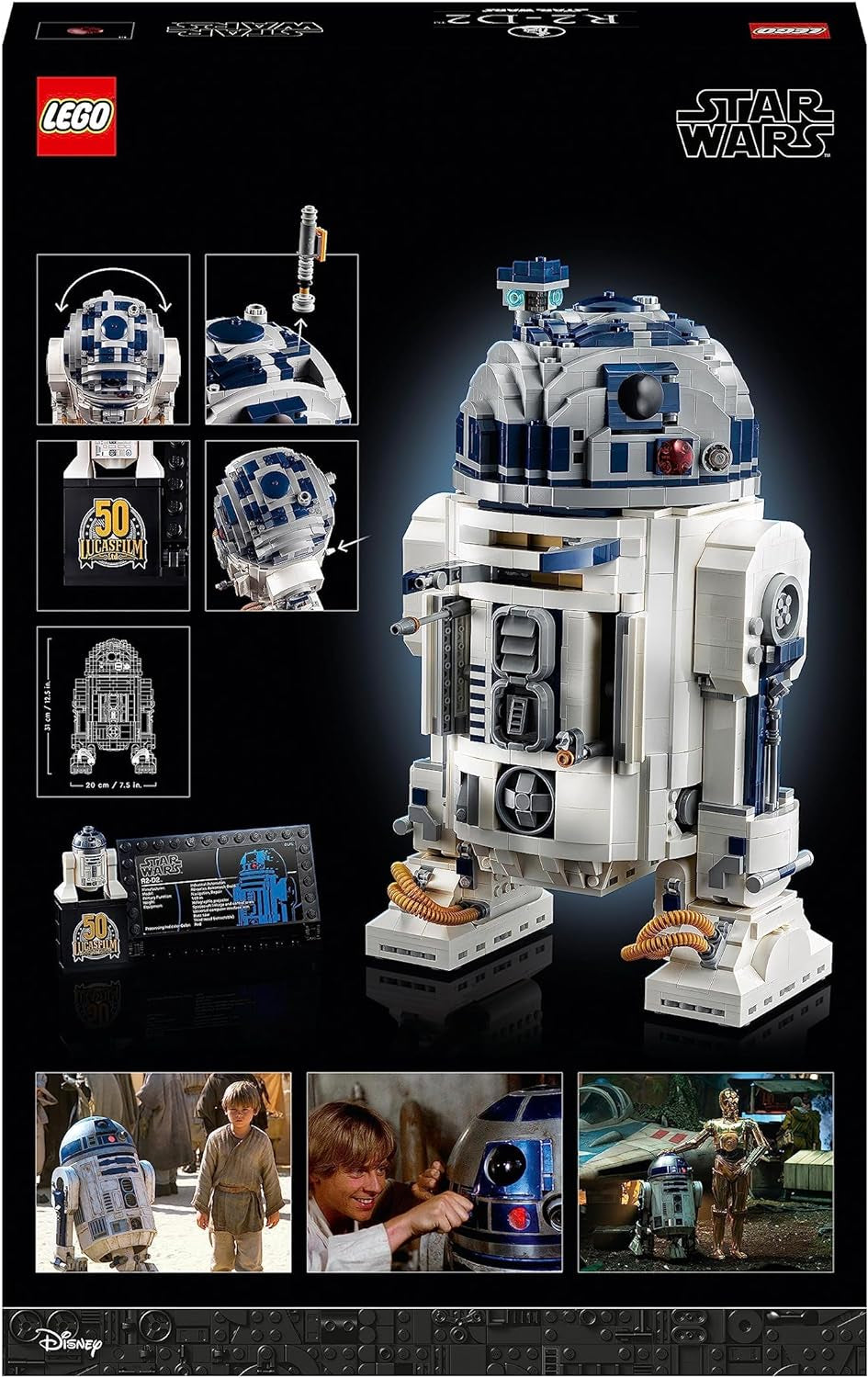 75308 Star Wars R2-D2 Droid Building Set for Adults, Collectible Display Model with Luke Skywalker’S Lightsaber