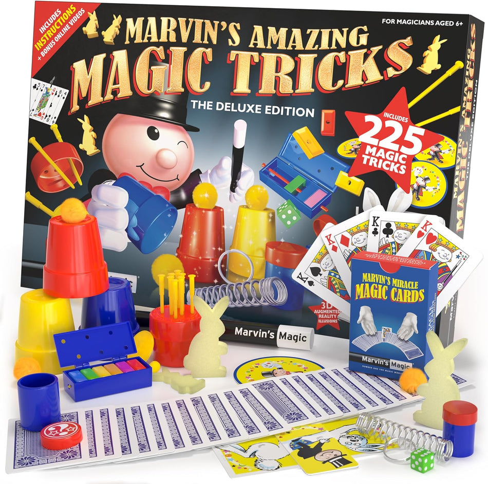 - Kids Magic Set - Box of Tricks, Amazing Magic Tricks for Kids - Magic Made Easy Range - Includes Magic Wand, Card Tricks + Much More - Suitable for Age 6+ - 225 Magic Tricks