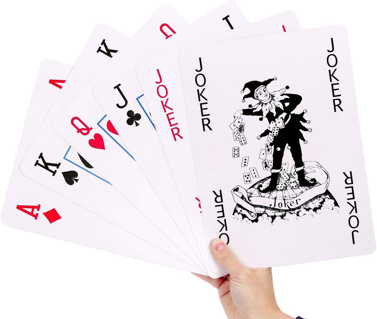 A4 Jumbo Giant Plastic Coated Playing Cards Deck Family Party Game Indoor Outdoor Garden BBQ Xmas