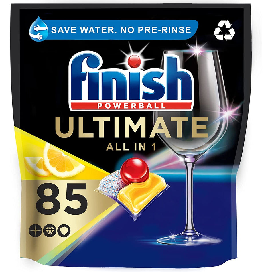 Finish Quantum Ultimate Dishwasher Tablets Lemon Scent, 85Tablets