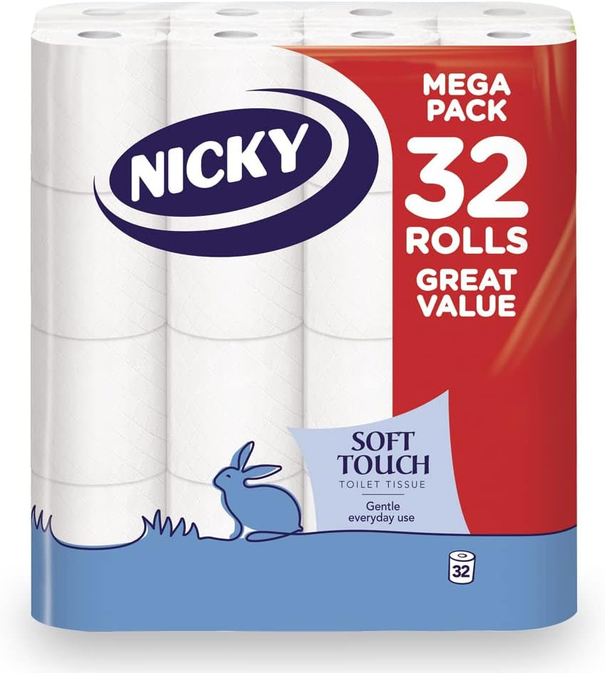 Soft Touch Toilet Tissue |Extra Value Pack – 32 Rolls of Extra Gentle White Toilet Paper |200 Sheets per Roll| 2-Ply | Modern Embossing |Easy Opening | 100% FSC Certified