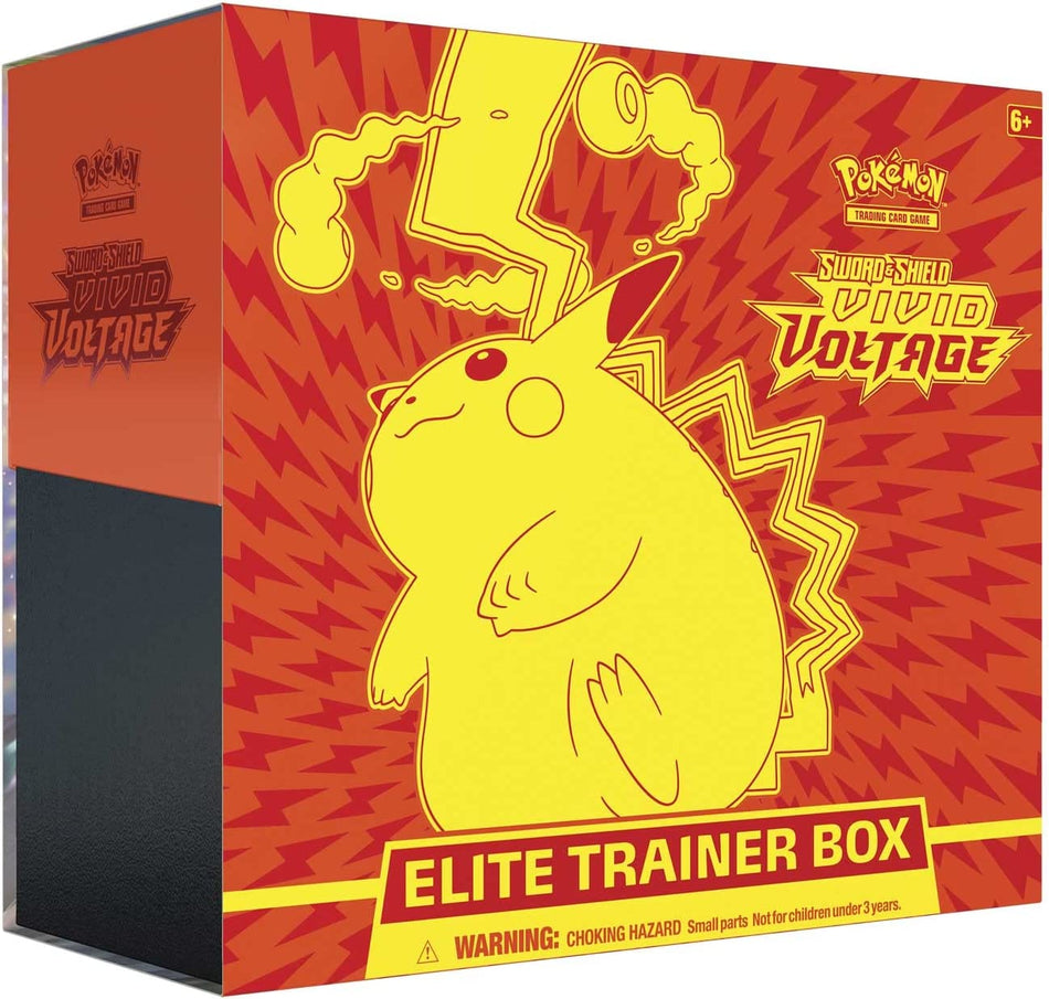 TCG: Sword & Shield-Vivid Voltage Elite Trainer Box (8 Boosters & Premium Accessories) for Ages 6+