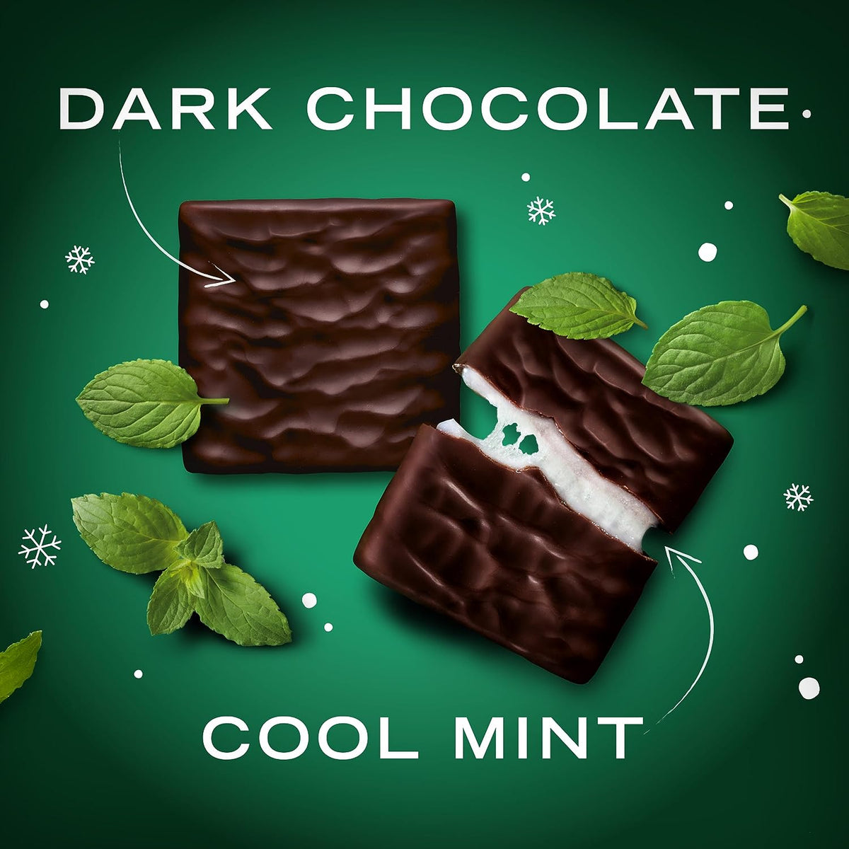 after Eight Dark Mint Chocolate Box 300G | Thin Squares of Mint Fondant Wrapped in Dark Chocolate | Christmas Chocolate Gift |Festive Chocolate Box |After Dinner Mints