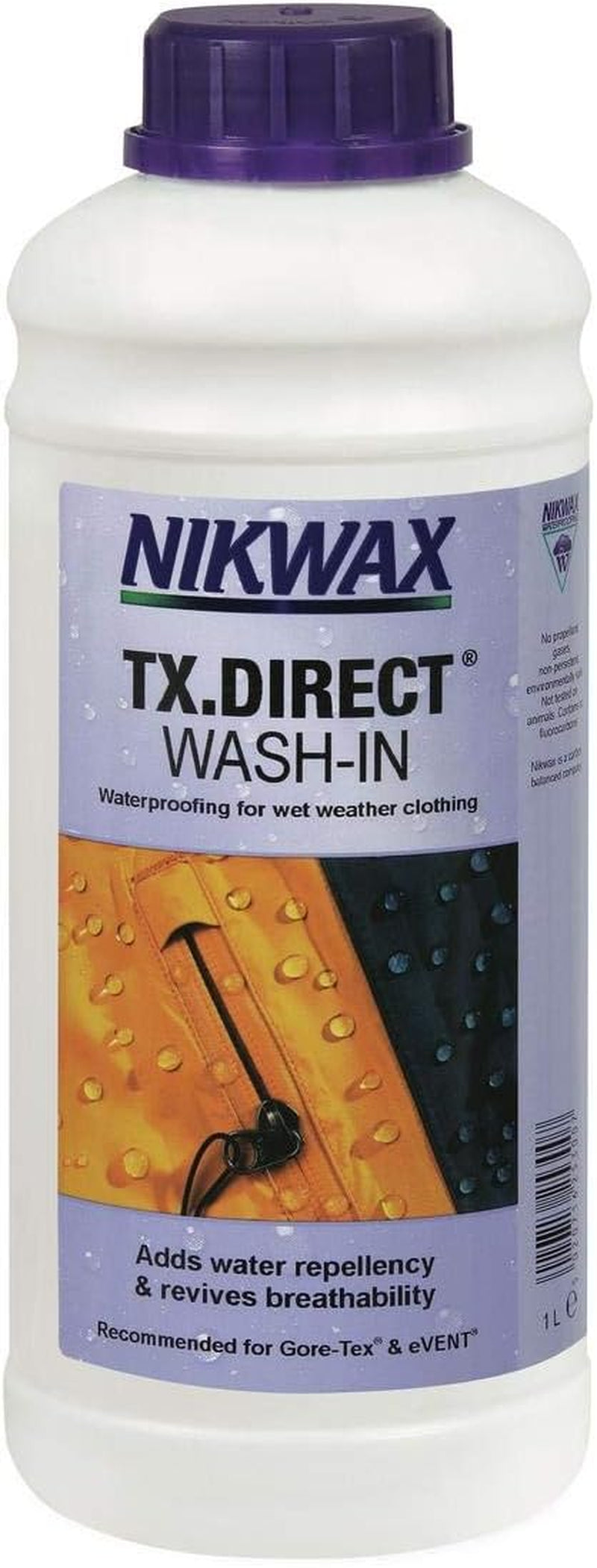 TX. DIRECT Wash-In 1 Litre Waterproofer for Outdoor Gear. Safely, Revitalises Breathability & Water Repellency of Waterproof Fabrics. Recommended for Gore-Tex, Sympatex & Event