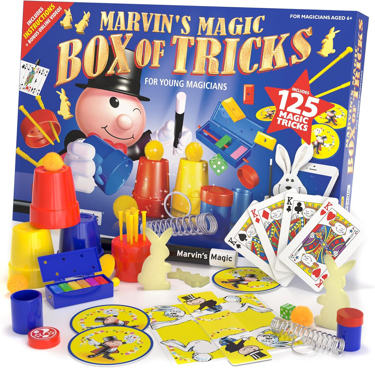 - Kids Magic Set - Box of Tricks, Amazing Magic Tricks for Kids - Magic Made Easy Range - Includes Magic Wand, Card Tricks + Much More - Suitable for Age 6+ - 125 Magic Tricks