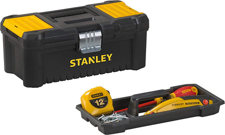 STST1-75515 Low Essential Tool Box, Black/Yellow, 12.5-Inch