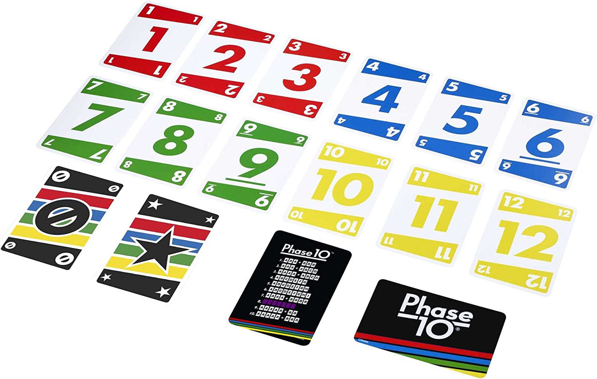 Phase 10 Card Game, Sequences Rummy-Like Card Game, Includes 108 Cards, FFY05