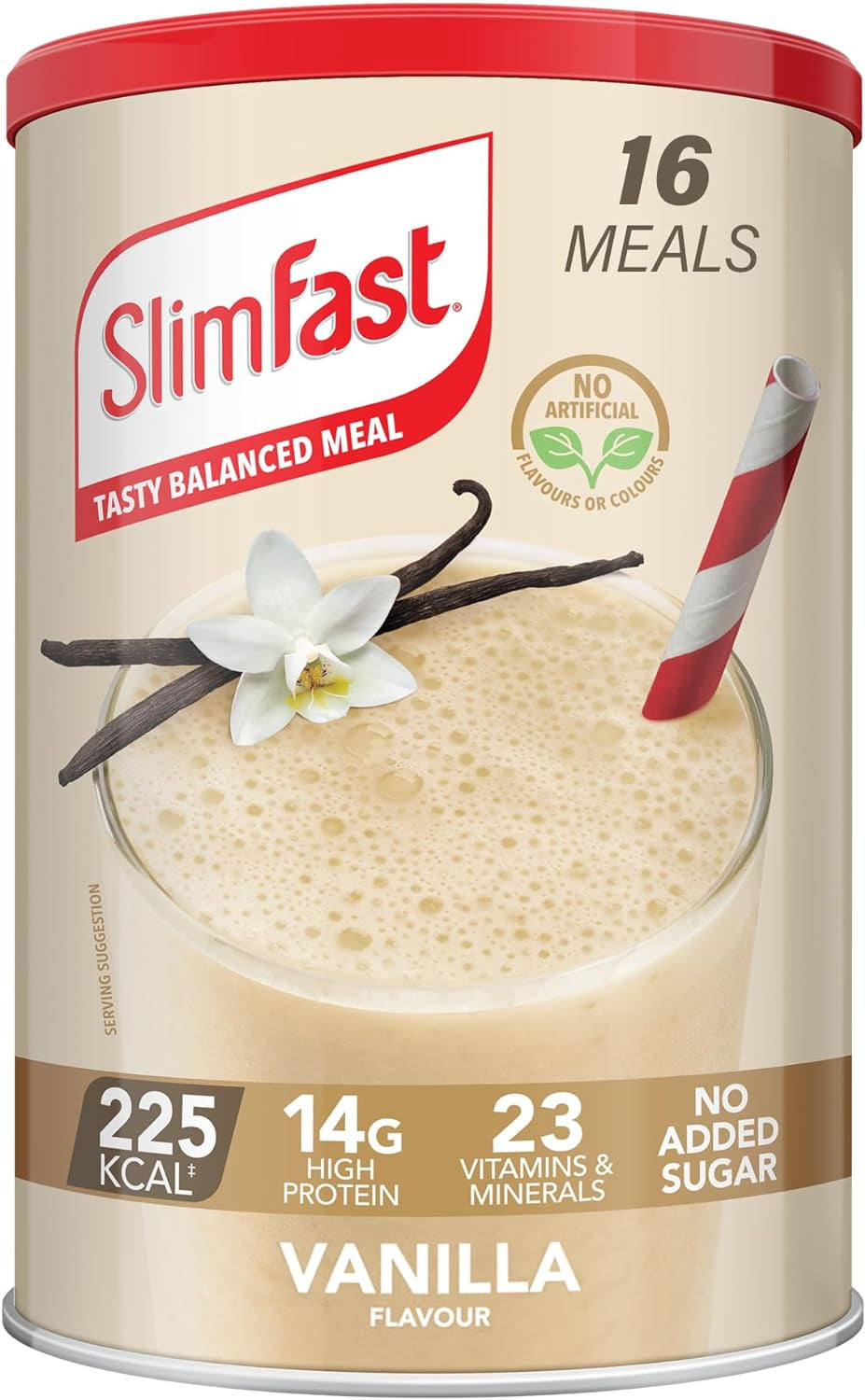 Balanced Meal Shake, Healthy Shake for Balanced Diet Plan with Vitamins and Minerals, High in Fibre, Vanilla Flavour, 16 Servings, 584 G