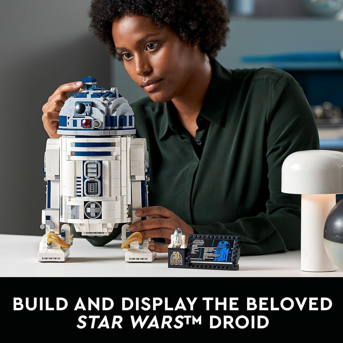 75308 Star Wars R2-D2 Droid Building Set for Adults, Collectible Display Model with Luke Skywalker’S Lightsaber