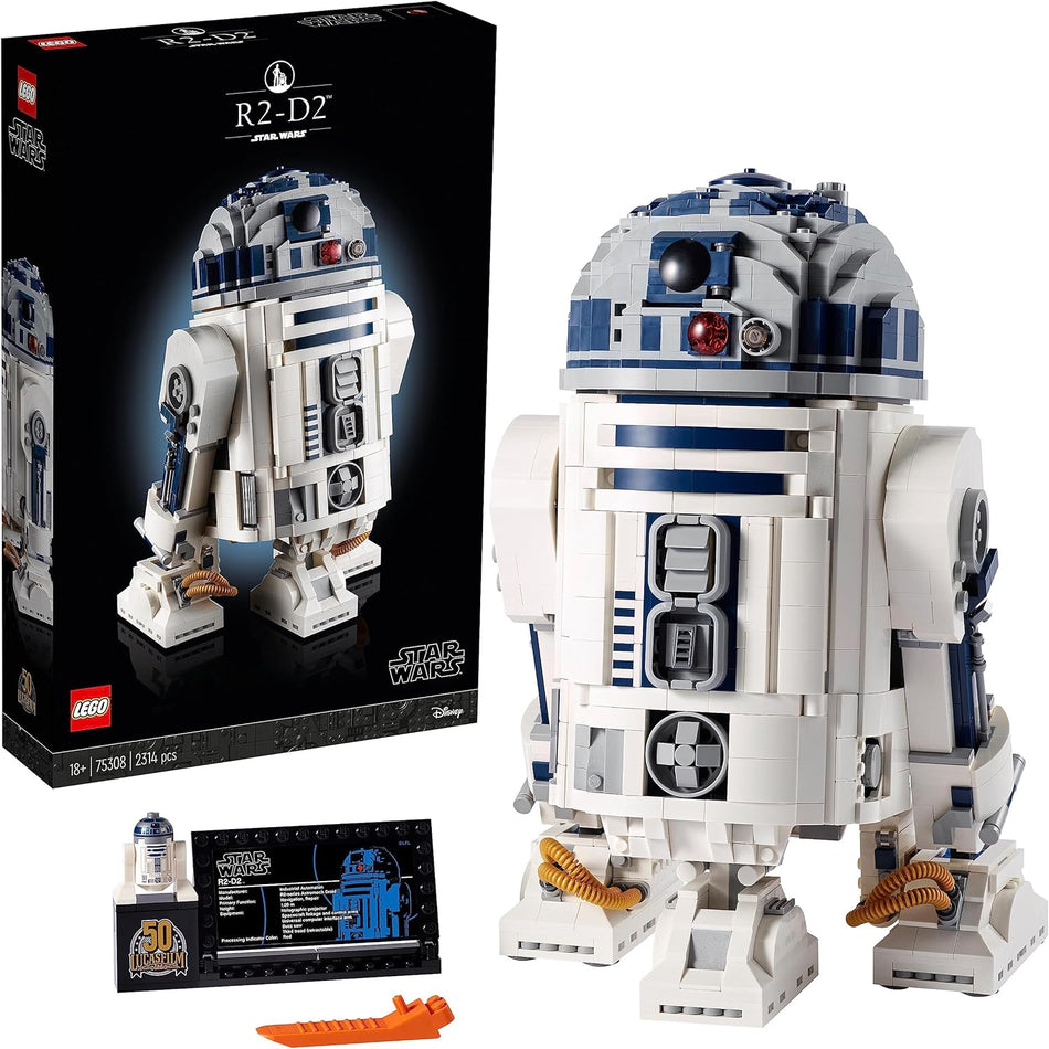 75308 Star Wars R2-D2 Droid Building Set for Adults, Collectible Display Model with Luke Skywalker’S Lightsaber