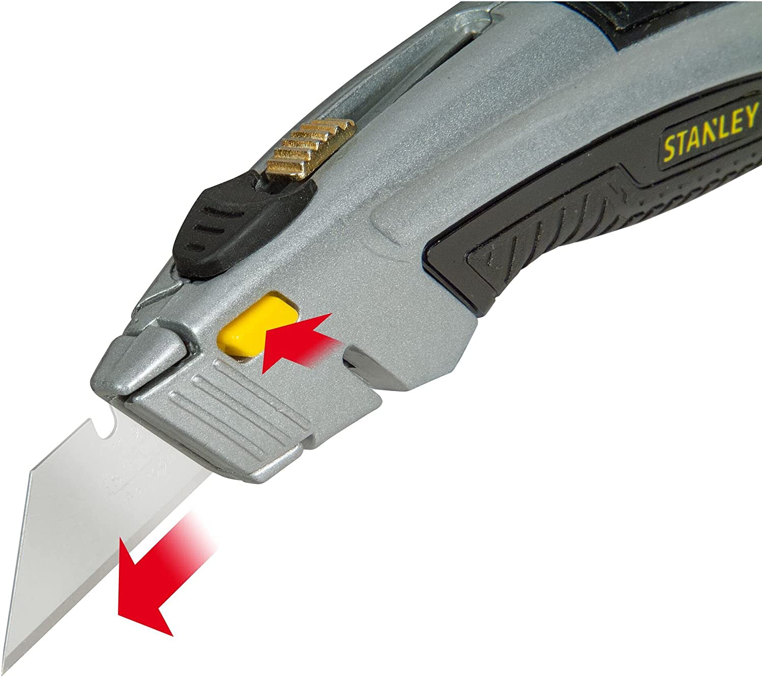 Instantchange Retractable Blade Heavy Duty Utility Knife with Interlocking Nose Design and Quick Blade Change 0-10-788