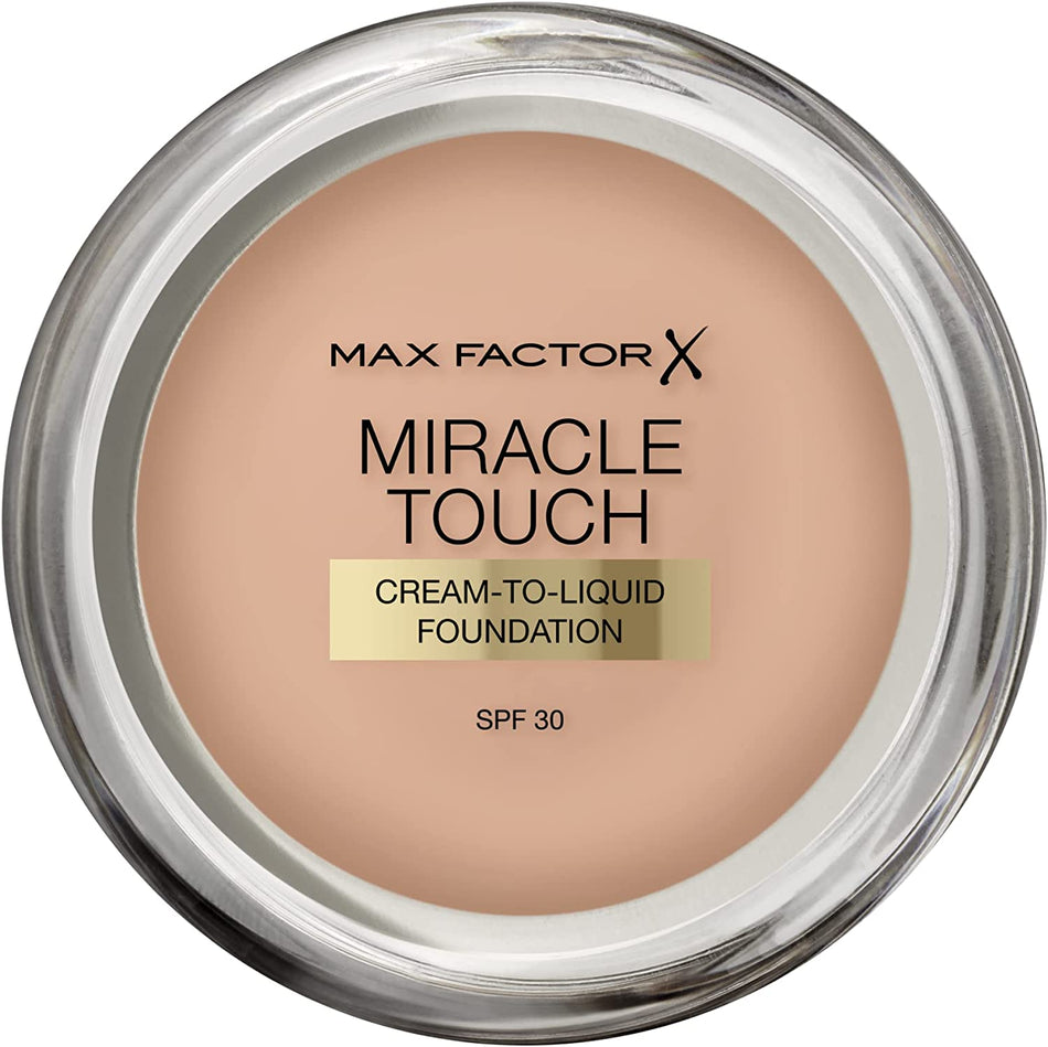 Miracle Touch Foundation, New and Improved Formula, SPF 30 and Hyaluronic Acid, 45 Warm Almond, 1 Count (Pack of 1)