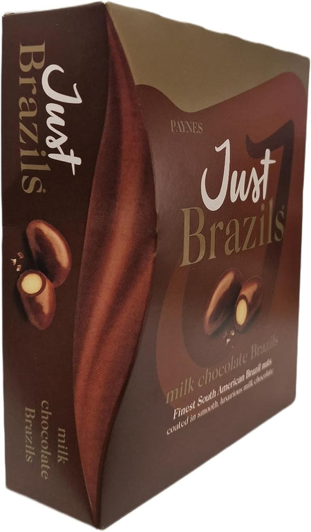 Just Brazils Milk Chocolate Box - Milk Chocolate with Brazil Nut Centres 150G - Chocolate Gift for Christmas - Stocking Filler | Chocolate Boxes & Gifts | Suitable for Vegetarians