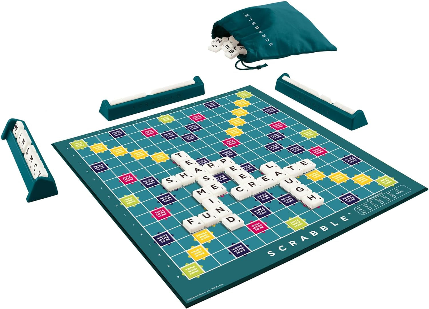 Classic Scrabble, Original Crossword Board Game, English Version, Family Board Game for Adults and Kids, Word Game for 2 to 4 Players, Ages 10 and Up, Y9592