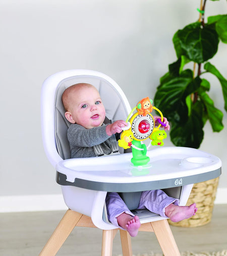 Jungle Ferris Wheel - Spinning High Chair Toy with Three Jungle Animals and Music and Practical Suction Cup, Multi-Colour