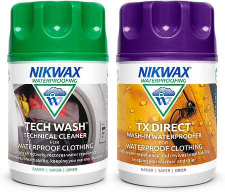 TECH WASH & TX.DIRECT Twin Pack, Clean and Proof, Cleaning and Waterproofing, Value Pack - 150Ml/100 Ml