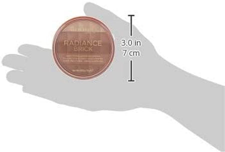 London Radiance Shimmer Brick Pressed Bronzer, Light-As-Air Contouring Formula, 002 Medium, 12 G