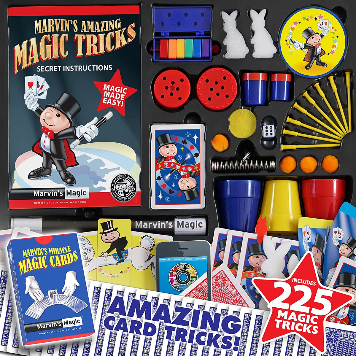 - Kids Magic Set - Box of Tricks, Amazing Magic Tricks for Kids - Magic Made Easy Range - Includes Magic Wand, Card Tricks + Much More - Suitable for Age 6+ - 225 Magic Tricks