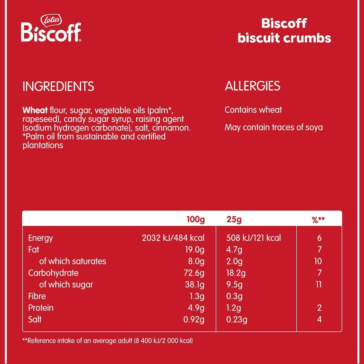 Lotus  - Caramelised Biscuit Crumble - Ingredients from Natural Origin - Vegan - No Colours or Added Flavours - 750G