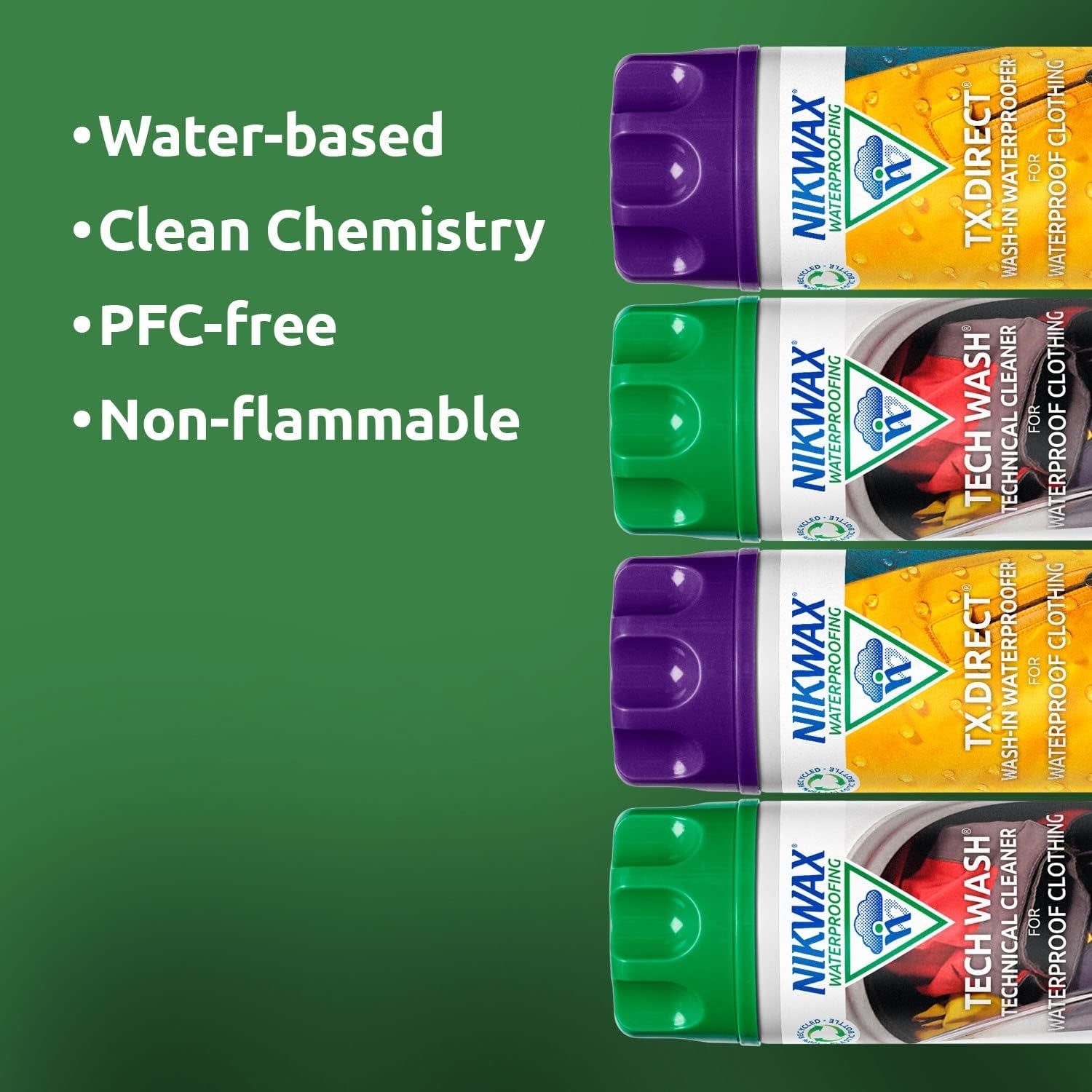 TECH WASH 1L + TX.DIRECT SPRAY-ON 500Ml, Complete Care System for Thoroughly Cleaning, Enhancing Water Repellency, Revitalising Breathability of Wet Weather Clothing, Waterproofing Protector