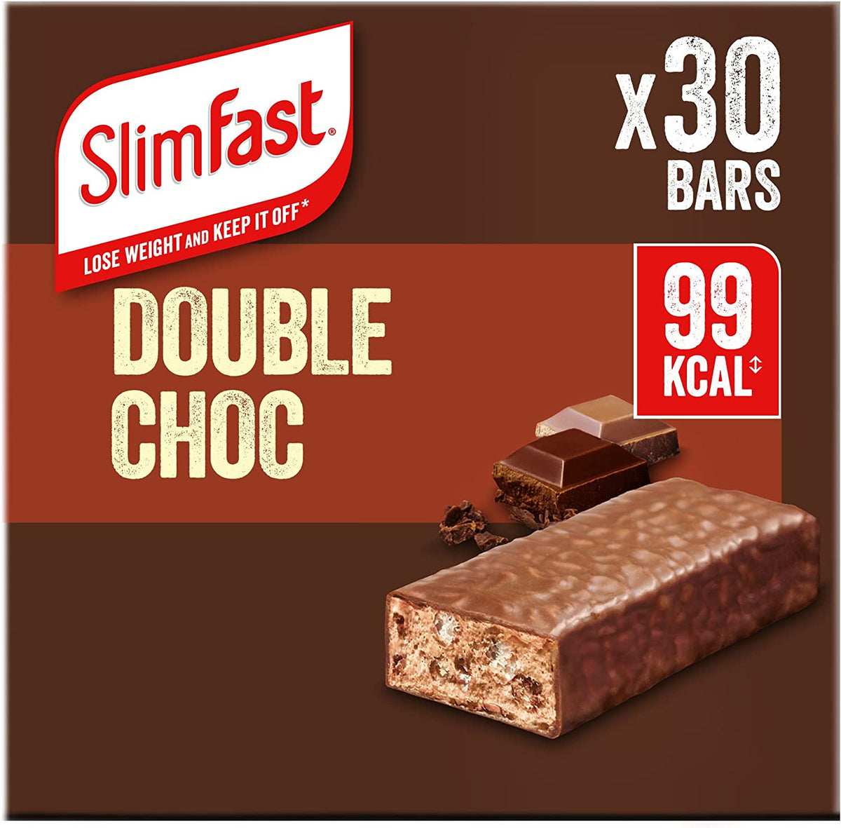 Snack Bar, Low Calorie Snack, Double Choc Flavour, 30 X 25 G Multipack