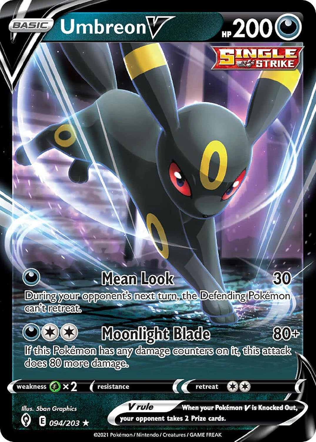 Pokemon Cards: 2022 Spring V Heroes Umbreon V Tin