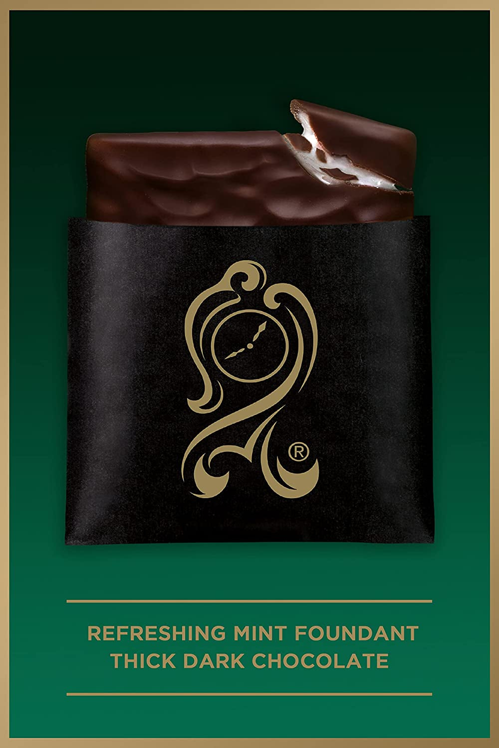 after Eight Dark Mint Chocolate Box 300G | Thin Squares of Mint Fondant Wrapped in Dark Chocolate | Christmas Chocolate Gift |Festive Chocolate Box |After Dinner Mints