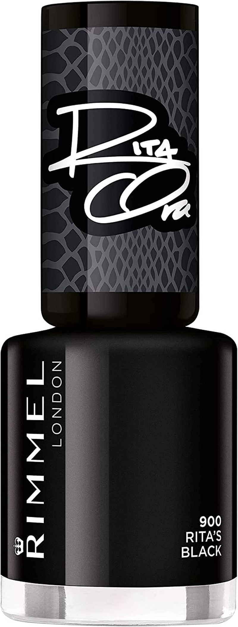 London Rita Ora 60 Seconds Super Shine Nail Polish, 900 RITAS BLACK, 8 Ml, Packaging May Vary