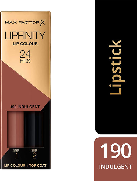 Lipfinity Long-Lasting Two Step Lipstick - 190 Indulgent, 4.2G