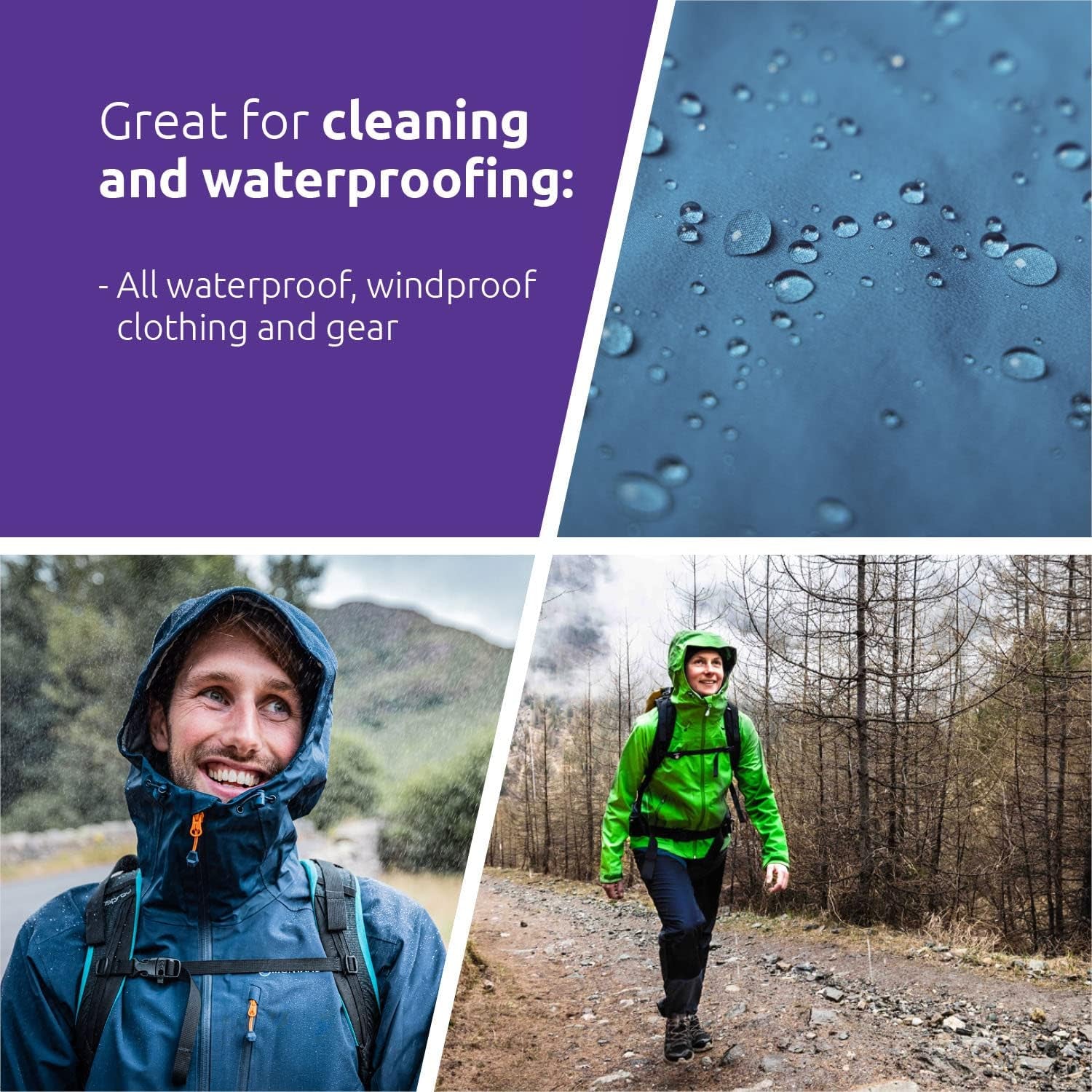 TECH WASH 1L + TX.DIRECT SPRAY-ON 500Ml, Complete Care System for Thoroughly Cleaning, Enhancing Water Repellency, Revitalising Breathability of Wet Weather Clothing, Waterproofing Protector